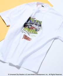 LB/S  | 【ユニバーサル・ピクチャーズ】「BACK TO THE FUTURE」「E.T」オリジナルデザイン Tシャツ ドロップショルダー ビッグシルエット ユニセックス(Tシャツ/カットソー)