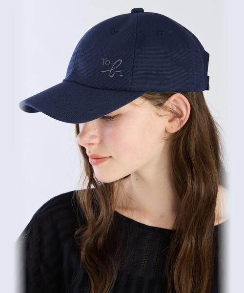 To b. by agnes b.（トゥービーバイアニエスベー）の「”To b.”ロゴ刺繍 キャップ（キャップ・レディース・ネイビー・FREE）」の7枚目の写真