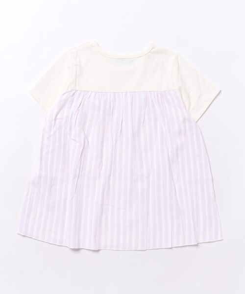 HAKKA KIDS(ハッカキッズ)の「リボンプリントドライTシャツ(Tシャツ/カットソー・キッズ・ブルー/オフホワイト・100cm/110cm/120cm/130cm)」の3枚目の写真