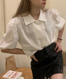 ウエストカットアウトシャツ