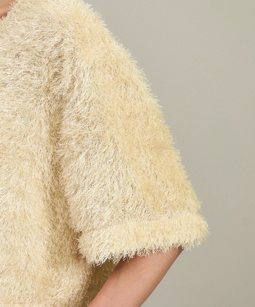 SALON adam et rope'（サロン アダム エ ロペ）の「前後2WAYフェザージャガードプルオーバー（その他トップス・レディース・ベージュ/ブラック・FREE）」の12枚目の写真