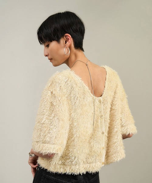 SALON adam et rope'（サロン アダム エ ロペ）の「前後2WAYフェザージャガードプルオーバー（その他トップス・レディース・ベージュ/ブラック・FREE）」の19枚目の写真