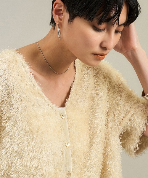 SALON adam et rope'（サロン アダム エ ロペ）の「前後2WAYフェザージャガードプルオーバー（その他トップス・レディース・ベージュ/ブラック・FREE）」の17枚目の写真