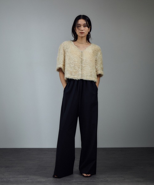 SALON adam et rope'（サロン アダム エ ロペ）の「前後2WAYフェザージャガードプルオーバー（その他トップス・レディース・ベージュ/ブラック・FREE）」の20枚目の写真