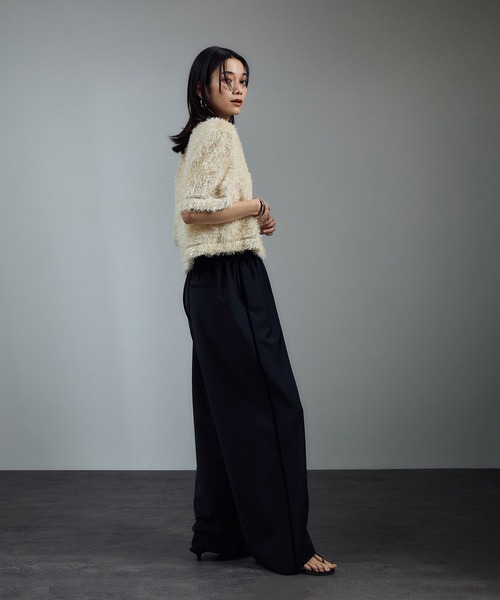 SALON adam et rope'（サロン アダム エ ロペ）の「前後2WAYフェザージャガードプルオーバー（その他トップス・レディース・ベージュ/ブラック・FREE）」の15枚目の写真