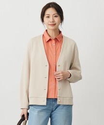 J.PRESS（ジェイプレス）の「ジャージー Vネック カーディガン（カーディガン/ボレロ）」