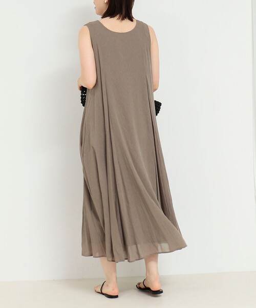 MICO COULIER（ミコクリエ）の「麻調シアー２WAYパネルフレアワンピース（ワンピース・レディース・パープル/カーキ/ブラック・38）」の11枚目の写真