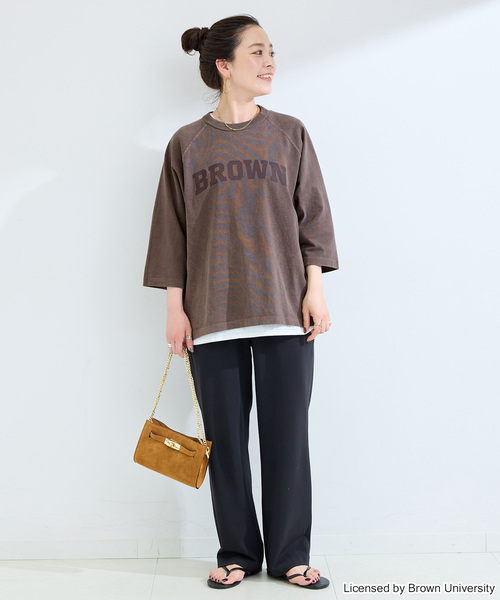 GOOD ROCK SPEED(グッドロックスピード)の「GOOD ROCK SPEED/グッドロックスピード カレッジT2(Tシャツ/カットソー・レディース・ブルー/ブラウン・FREE)」の3枚目の写真