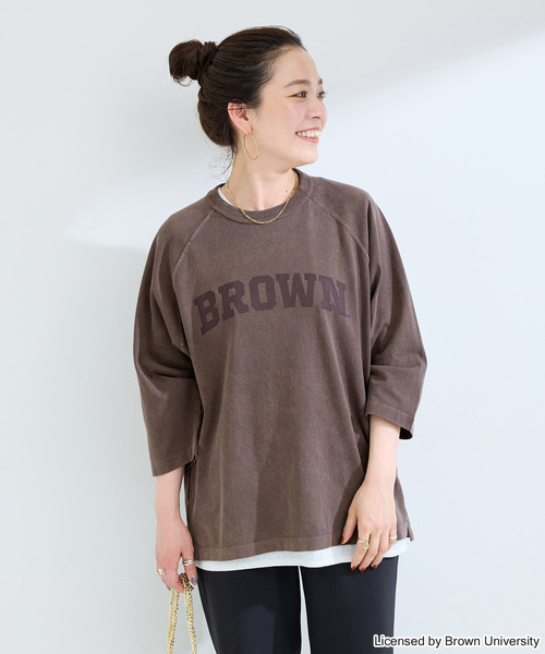 GOOD ROCK SPEED(グッドロックスピード)の「GOOD ROCK SPEED/グッドロックスピード カレッジT2(Tシャツ/カットソー・レディース・ブルー/ブラウン・FREE)」の6枚目の写真