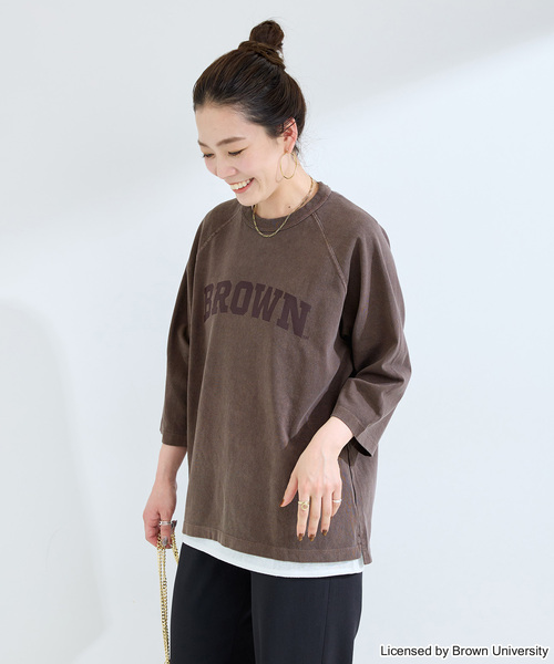 GOOD ROCK SPEED(グッドロックスピード)の「GOOD ROCK SPEED/グッドロックスピード カレッジT2(Tシャツ/カットソー・レディース・ブルー/ブラウン・FREE)」の7枚目の写真