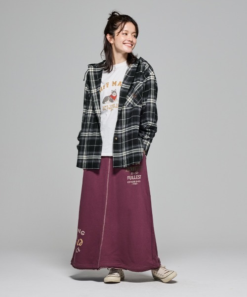 KRIFF MAYER Lady's Collection（クリフメイヤーレディースコレクション）の「【綿100％】ビエラフードシャツ（シャツ/ブラウス・レディース・カラフル/チャコール/その他5/ナチュラル/レッド/オリーブ・MEDIUM/LARGE）」の10枚目の写真