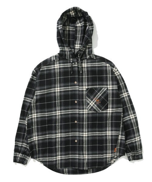 KRIFF MAYER Lady's Collection（クリフメイヤーレディースコレクション）の「【綿100％】ビエラフードシャツ（シャツ/ブラウス・レディース・カラフル/チャコール/その他5/ナチュラル/レッド/オリーブ・MEDIUM/LARGE）」の20枚目の写真