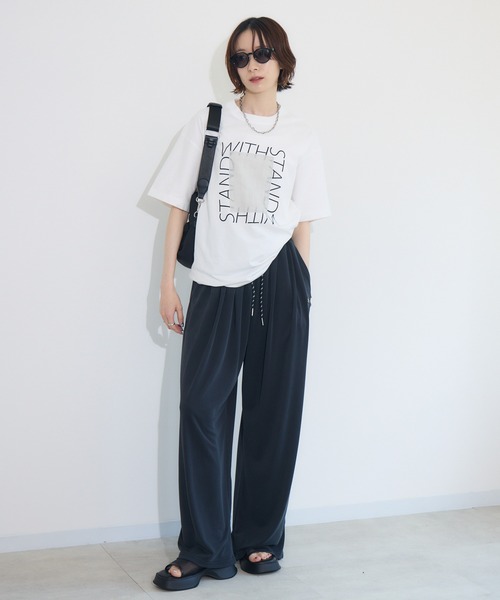 Paradise Picnic(パラダイスピクニック)の「TRANOI. TORAロゴタックスウェットパンツ(スウェットパンツ・レディース・チャコールグレー/ブラック/ブルー・FREE)」の6枚目の写真