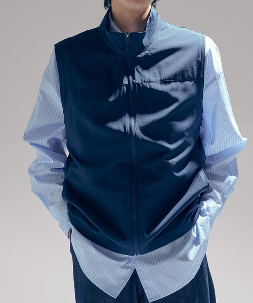 MAGASIN DE MODE Brew（マガジンデモードブリュー）の「【MAGASIN DE MODE Brew】ポリストレッチベスト　RMS-51621 MES（ベスト・メンズ・カーキ/ブラック/ネイビー・M/L/LL）」の3枚目の写真