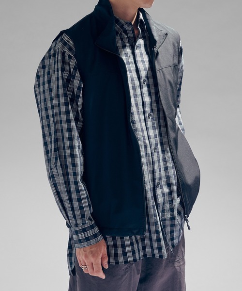 MAGASIN DE MODE Brew（マガジンデモードブリュー）の「【MAGASIN DE MODE Brew】ポリストレッチベスト　RMS-51621 MES（ベスト・メンズ・カーキ/ブラック/ネイビー・M/L/LL）」の2枚目の写真