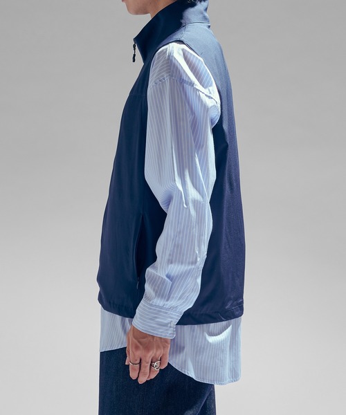 MAGASIN DE MODE Brew（マガジンデモードブリュー）の「【MAGASIN DE MODE Brew】ポリストレッチベスト　RMS-51621 MES（ベスト・メンズ・カーキ/ブラック/ネイビー・M/L/LL）」の4枚目の写真