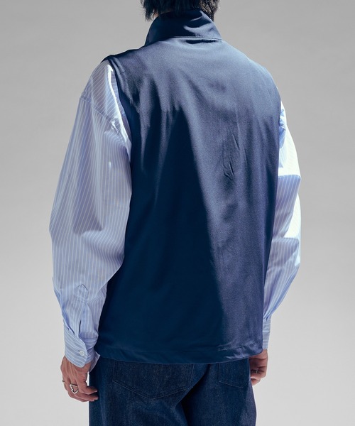MAGASIN DE MODE Brew（マガジンデモードブリュー）の「【MAGASIN DE MODE Brew】ポリストレッチベスト　RMS-51621 MES（ベスト・メンズ・カーキ/ブラック/ネイビー・M/L/LL）」の5枚目の写真