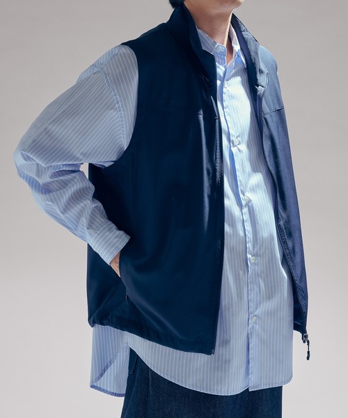 MAGASIN DE MODE Brew（マガジンデモードブリュー）の「【MAGASIN DE MODE Brew】ポリストレッチベスト　RMS-51621 MES（ベスト・メンズ・カーキ/ブラック/ネイビー・M/L/LL）」の12枚目の写真