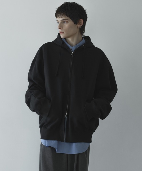 remer（リメール）の「loose basic oversize zip hoodie / ルーズベーシックオーバーサイズジップパーカー（パーカー・メンズ・ブラック/ブラウン/ブルー/グレー/ダークグリーン/チャコールグレー・LARGE/MEDIUM/SMALL/X-SMALL）」の13枚目の写真