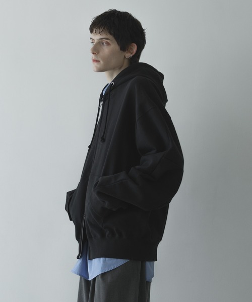 remer（リメール）の「loose basic oversize zip hoodie / ルーズベーシックオーバーサイズジップパーカー（パーカー・メンズ・ブラック/ブラウン/ブルー/グレー/ダークグリーン/チャコールグレー・LARGE/MEDIUM/SMALL/X-SMALL）」の15枚目の写真