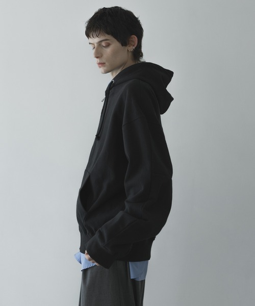 remer（リメール）の「loose basic oversize zip hoodie / ルーズベーシックオーバーサイズジップパーカー（パーカー・メンズ・ブラック/ブラウン/ブルー/グレー/ダークグリーン/チャコールグレー・LARGE/MEDIUM/SMALL/X-SMALL）」の16枚目の写真
