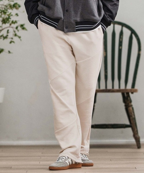 CAMBIO(カンビオ)の「mp13878-Random Patchwork Sweat Pants スウェットパンツ(スウェットパンツ・メンズ・グレイッシュベージュ/アイボリー/ブラック/チャコール・S/M/L)」の5枚目の写真