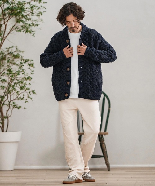 CAMBIO(カンビオ)の「mp13878-Random Patchwork Sweat Pants スウェットパンツ(スウェットパンツ・メンズ・グレイッシュベージュ/アイボリー/ブラック/チャコール・S/M/L)」の10枚目の写真