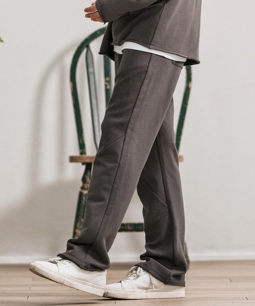 CAMBIO(カンビオ)の「mp13878-Random Patchwork Sweat Pants スウェットパンツ(スウェットパンツ・メンズ・グレイッシュベージュ/アイボリー/ブラック/チャコール・S/M/L)」の14枚目の写真