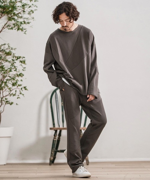 CAMBIO(カンビオ)の「mp13878-Random Patchwork Sweat Pants スウェットパンツ(スウェットパンツ・メンズ・グレイッシュベージュ/アイボリー/ブラック/チャコール・S/M/L)」の17枚目の写真
