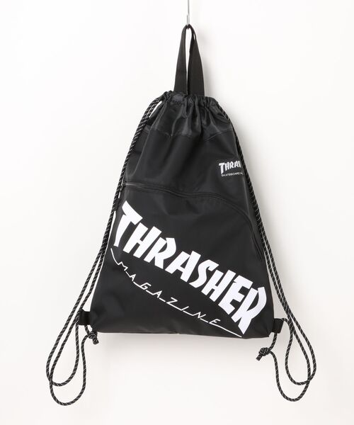 THRASHER(スラッシャー)の「THRASHER ナップサック(ST)(バックパック/リュック・メンズ・イエロー/ホワイト・FREE)」の1枚目の写真