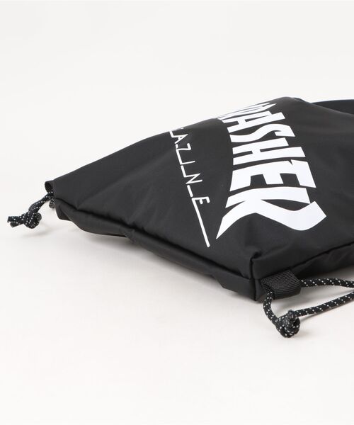 THRASHER(スラッシャー)の「THRASHER ナップサック(ST)(バックパック/リュック・メンズ・イエロー/ホワイト・FREE)」の4枚目の写真