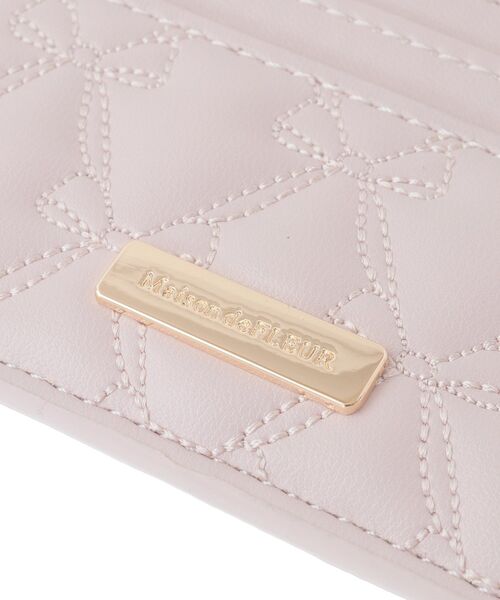 Maison de FLEUR(メゾンドフルール)の「リボンキルティングフラグメントケース(パスケース・レディース・ブラック/ピンク・FREE)」の9枚目の写真