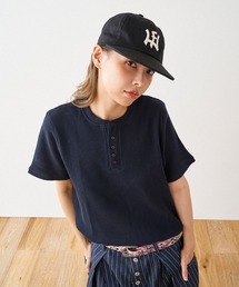 WISH FOR EVER(EBbVtH[Go[)DRAW CODE 5 BUTTON HENRY NECK THERMAL T-SHIRT / h[R[hT{^w[lbNT[}TVc(TVc/Jbg\[)