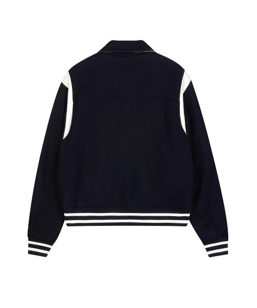 MARITHE + FRANCOIS GIRBAUD(マリテフランソワジルボー)の「CHAIN LOGO VARSITY JACKET(スタジャン・レディース・ダークネイビー/ダークグリーン・SMALL/MEDIUM/LARGE)」の11枚目の写真