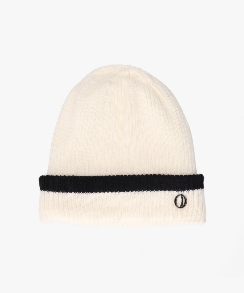 Chapeau d' O(シャポードオー)の「Chapeau d' O Line Rib Knit Watch / シャポードオー(ニットキャップ/ビーニー・レディース・ブラック/ワイン/ホワイト・FREE)」の4枚目の写真