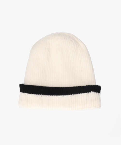 Chapeau d' O(シャポードオー)の「Chapeau d' O Line Rib Knit Watch / シャポードオー(ニットキャップ/ビーニー・レディース・ブラック/ワイン/ホワイト・FREE)」の5枚目の写真