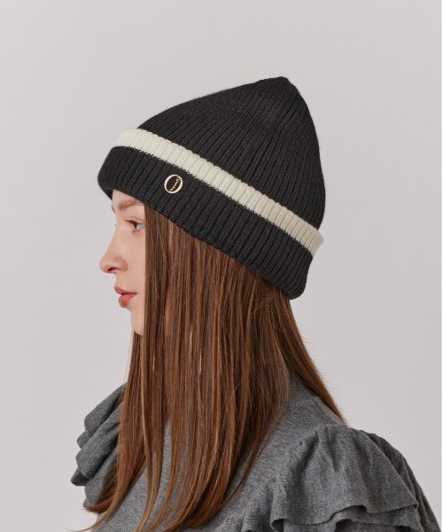 Chapeau d' O(シャポードオー)の「Chapeau d' O Line Rib Knit Watch / シャポードオー(ニットキャップ/ビーニー・レディース・ブラック/ワイン/ホワイト・FREE)」の8枚目の写真