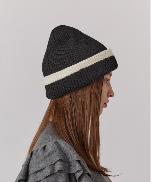 Chapeau d' O(シャポードオー)の「Chapeau d' O Line Rib Knit Watch / シャポードオー(ニットキャップ/ビーニー・レディース・ブラック/ワイン/ホワイト・FREE)」の10枚目の写真
