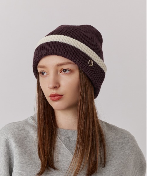 Chapeau d' O(シャポードオー)の「Chapeau d' O Line Rib Knit Watch / シャポードオー(ニットキャップ/ビーニー・レディース・ブラック/ワイン/ホワイト・FREE)」の15枚目の写真