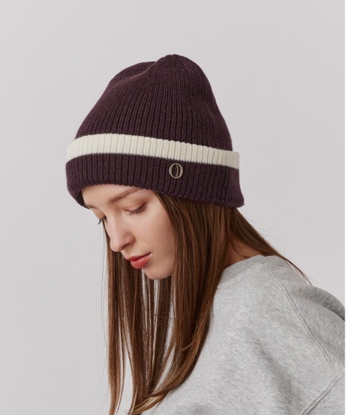 Chapeau d' O(シャポードオー)の「Chapeau d' O Line Rib Knit Watch / シャポードオー(ニットキャップ/ビーニー・レディース・ブラック/ワイン/ホワイト・FREE)」の16枚目の写真