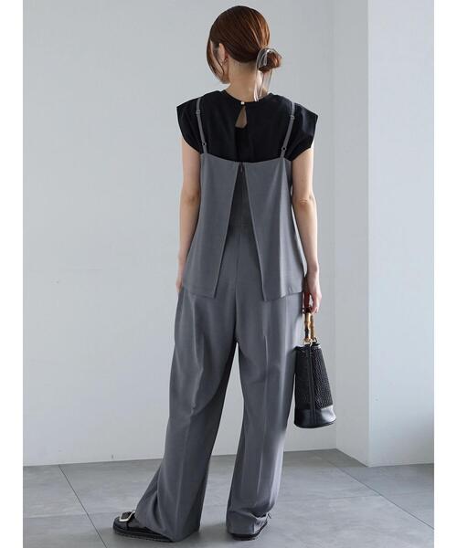 Te chichi（テチチ）の「レイヤードコンビネゾン（サロペット/オーバーオール・レディース・モカ/グレー・F）」の19枚目の写真