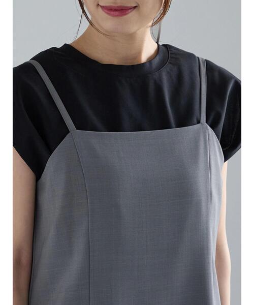 Te chichi（テチチ）の「レイヤードコンビネゾン（サロペット/オーバーオール・レディース・モカ/グレー・F）」の21枚目の写真