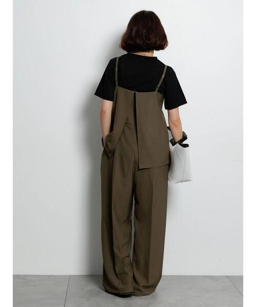 Te chichi（テチチ）の「レイヤードコンビネゾン（サロペット/オーバーオール・レディース・モカ/グレー・F）」の4枚目の写真