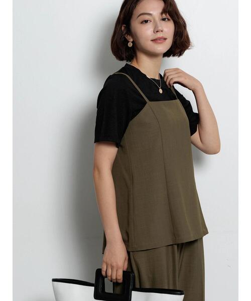 Te chichi（テチチ）の「レイヤードコンビネゾン（サロペット/オーバーオール・レディース・モカ/グレー・F）」の7枚目の写真