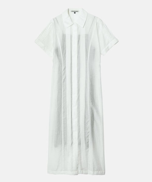 LE CIEL BLEU(ルシェルブルー)の「プリーテッドドレス / Pleated Dress(ワンピース・レディース・ブラック/オフホワイト/ライトブルー・38/36)」の9枚目の写真