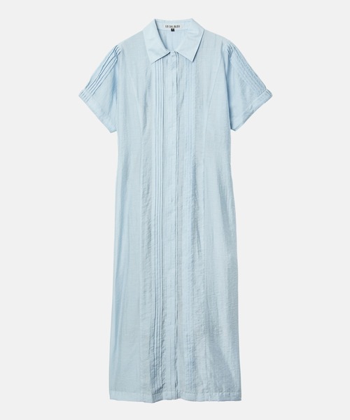 LE CIEL BLEU（ルシェルブルー）の「プリーテッドドレス / Pleated Dress（ワンピース・レディース・ブラック/オフホワイト/ライトブルー・38/36）」の17枚目の写真