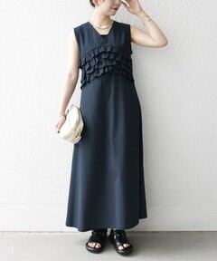 Ｖネック ワンピース ふわふわ カジュアル ストライプ 3way花柄ストライプVネックワンピース（ワンピース）｜CORNERS
