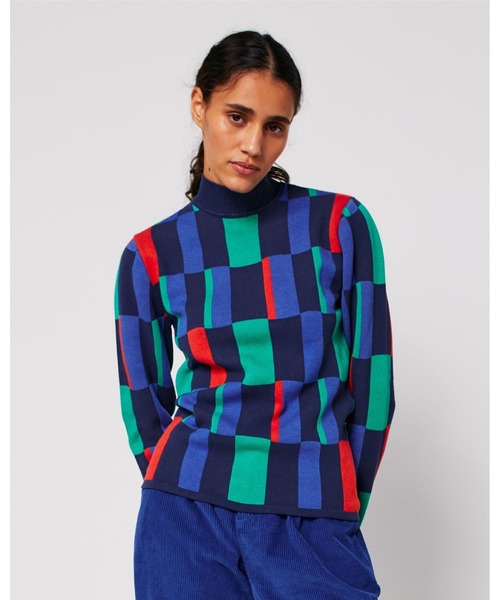BOBO CHOSES(ボボショーズ)の「Geometric jacquard turtleneck jumper(ニット/セーター・レディース・マルチ・L/M/S/XL/XS)」の1枚目の写真
