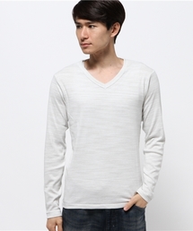 ABAHOUSE | ﾄﾘｯｷｰ杢ﾌﾗｲｽ VﾈｯｸL/S(Tシャツ/カットソー)