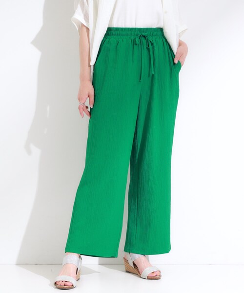 Cutie Blonde（キューティーブロンド）の「【S-LL/セットアップ可】リラックスカジュアルに ぽこぽこイージーパンツ（その他パンツ・レディース・ブラック/グリーン/ホワイト・04/03/02/01）」の3枚目の写真